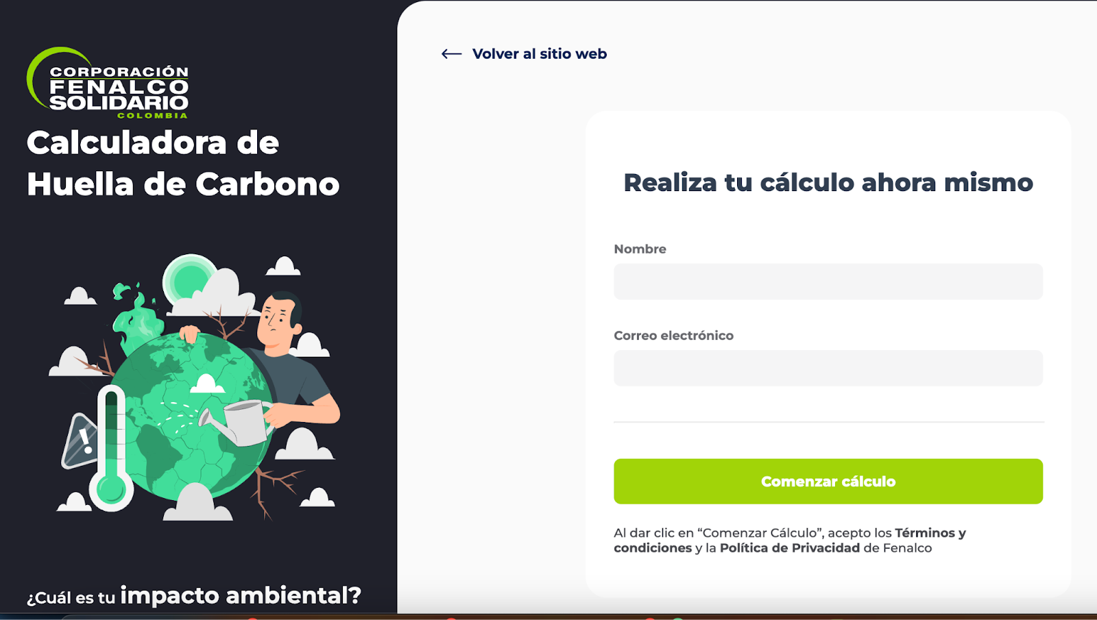 Calculadora de huella de carbono